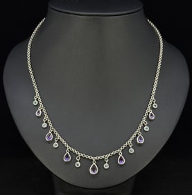 Sterling Silver Amethyst Necklace