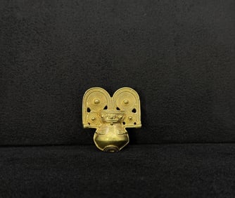 Tumbaga South American Pre Columbian Style Brooch