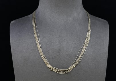 Navajo Sterling Liquid Silver Necklace