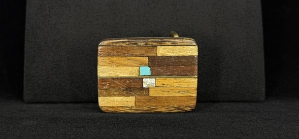 Kenneth Reid Style Exotic Wood Belt Buckle