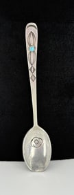 Navajo Sterling Silver Turquoise Spoon