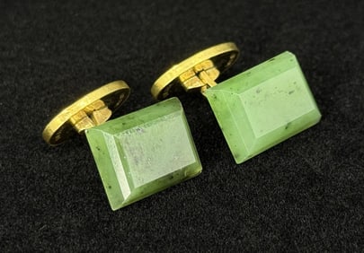 Alaskan Nephrite Jade Cufflinks