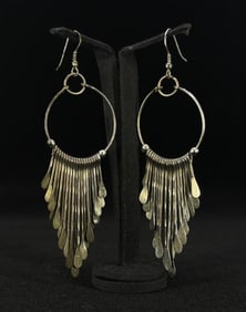 Bohemian Fringe Hoop Earrings