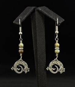 Wilbert Grey Navajo Sterling Silver Earrings
