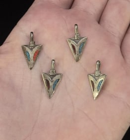 Navajo Sterling Silver Arrowhead Pendants