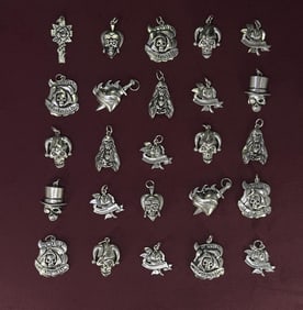 Group Of Flashpoint Biker Charms Pendants