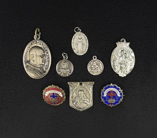 Sterling Silver Religious Medals