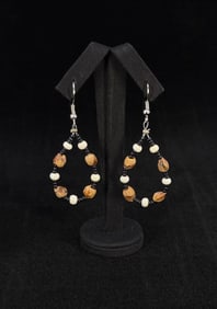 Navajo Ghost Spirit Juniper Seed Earrings