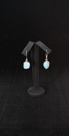Sterling Silver Larimar Earring & Pendant