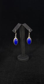 Navajo Sterling Silver Lapis Lazuli Earrings