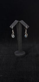 Sterling Silver Blue Topaz Earrings