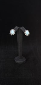 Sterling Silver Larimar Earrings