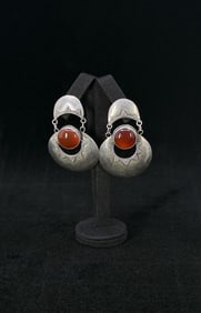 Sterling Silver Carnelian Earrings