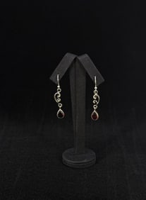 Sterling Silver Garnet Earrings