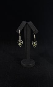 Sterling Silver Peridot Dangle Earrings