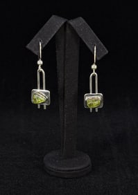 Charles Skiera Sterling Silver Peridot Earrings