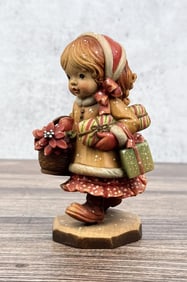 Anri Sarah Kay Yuletide Cheer Carved Figure