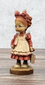Anri Sarah Kay Off to School Carved Figure