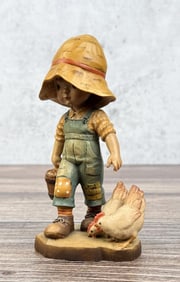 Anri Sarah Kay Morning Chores Carved Figure