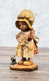 Anri Sarah Kay Helping Mother Carved Figure