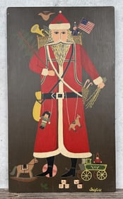 Fairfield Folk ARt Santa Claus Painting