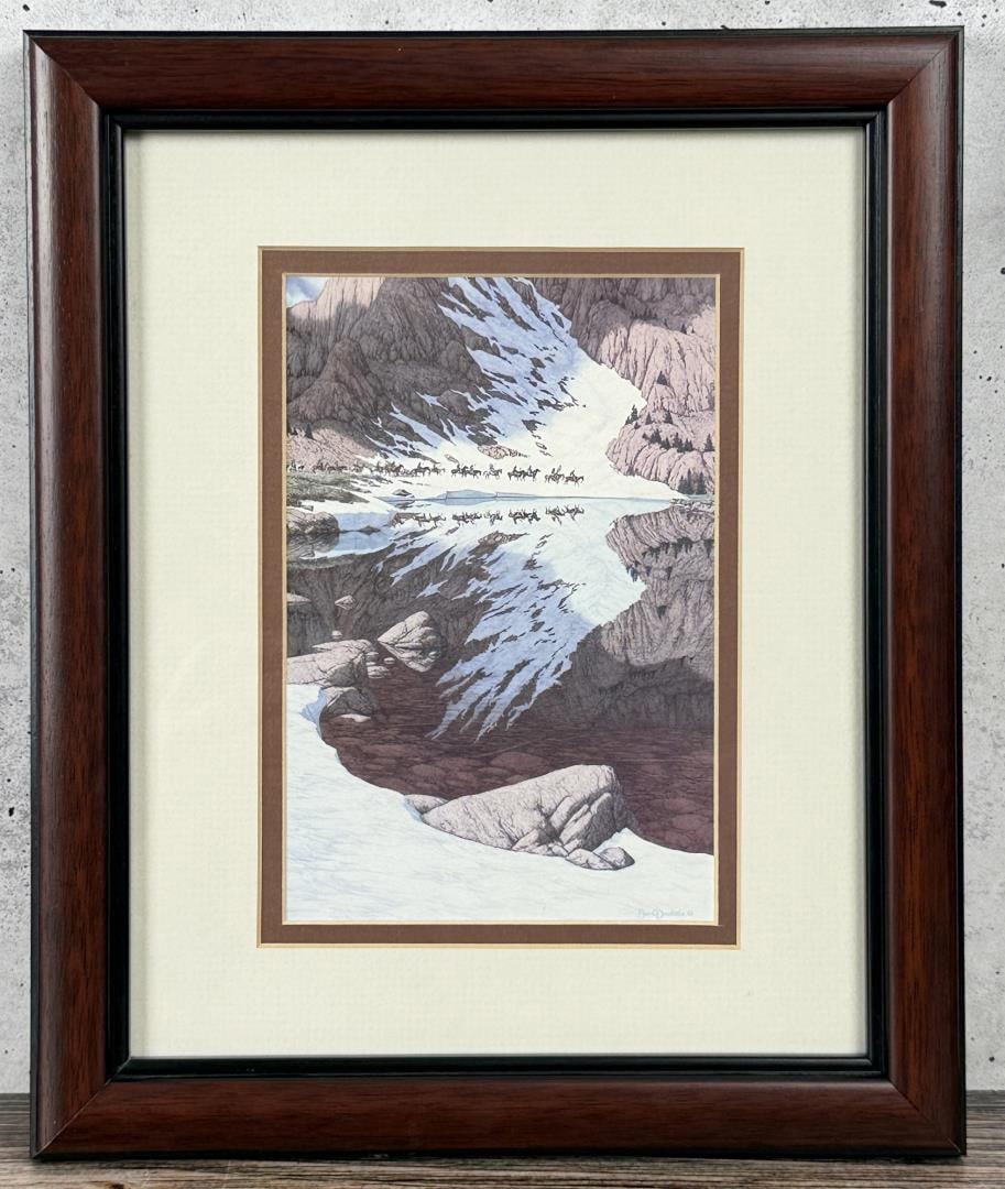 Bev Doolittle Season of the Eagle Print: 9 1/2" by 11 1/2" framed.