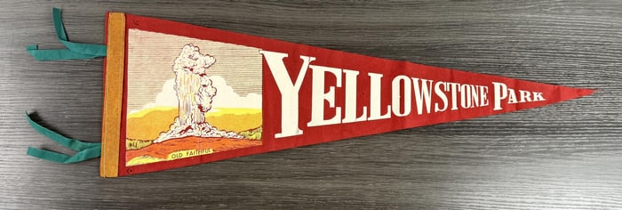 Yellowstone National Park Felt Souvenir Pennant