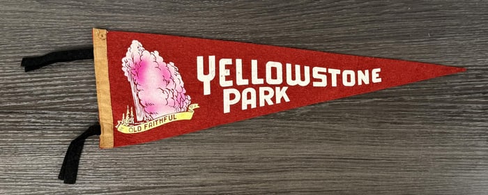 Yellowstone National Park Felt Souvenir Pennant