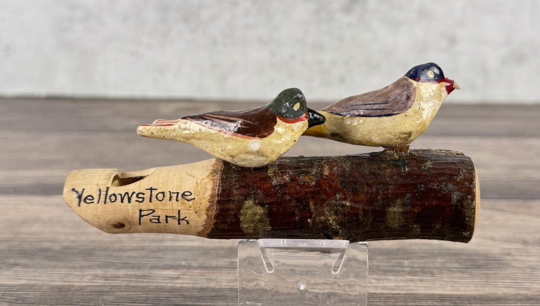 Yellowstone Park Souvenir Bird Whistle: 5 1/4" long. Working
