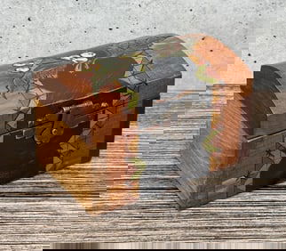 C.W. Pickets Rustic Carved Cedar Trunk Box