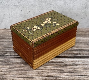 C.W. Pickets Rustic Carved Cedar Trunk Box