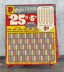 Hiyo Silver Butte Montana Gambling Punchboard