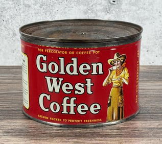 Golden West Cowgirl Coffee Tin Can 1lb