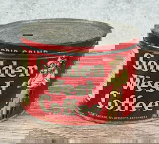 Golden West Cowgirl Coffee Tin Can 1lb