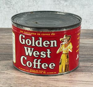 Golden West Cowgirl Coffee Tin Can 1lb