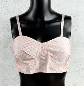 Vintage Pink Satin Cone Bra