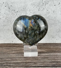 Carved Labradorite Heart