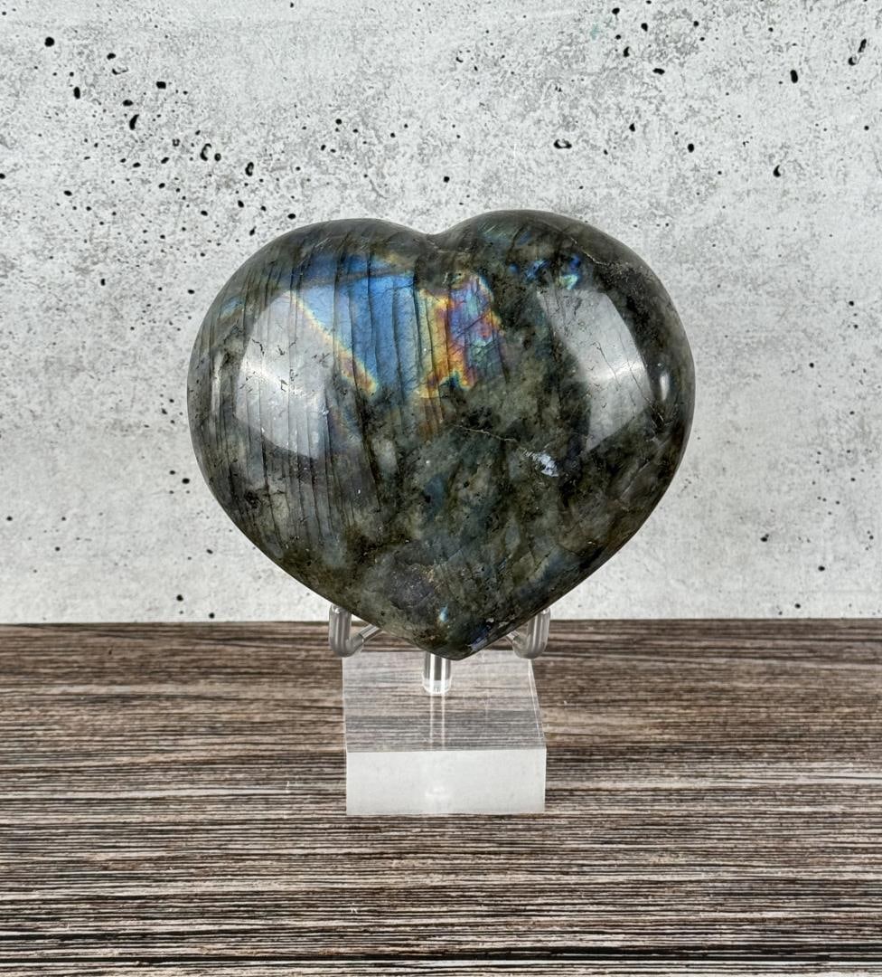 Carved Labradorite Heart (1 of 4)