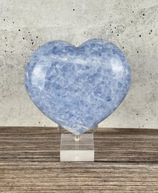 Carved Blue Celestite Heart