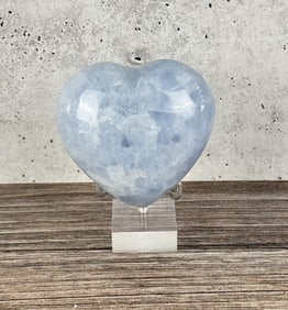 Carved Blue Celestite Heart