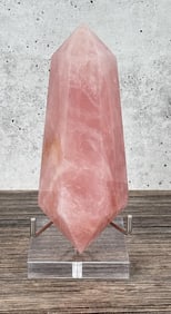 Rose Quartz Double Pointed Tower Spire