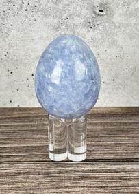 Carved Blue Celestite Egg