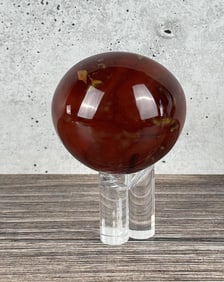 Carved Carnelian Palm Stone