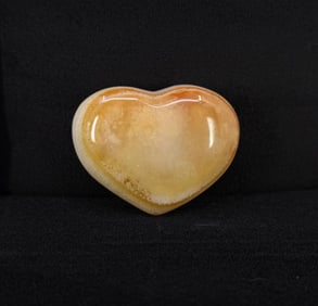 Carved Banded Onyx Heart