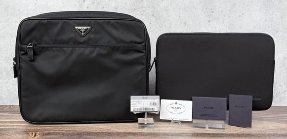 Prada Porta Viaggio Nylon Computer Ipad Bag