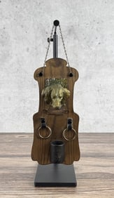 Victorian Hanging Dog Wall Pocket Match Safe