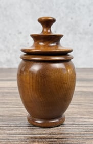 Treen Folk Art Myrtle Carved Wood Box