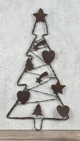 Folk Art Barbed Wire Christmas Tree