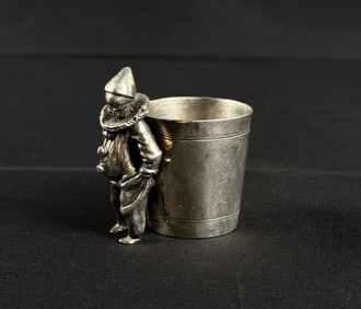 Homan Silverplate Clown Toothpick Holder