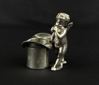 Meriden Cupid Hat Silverplate Toothpick Holder
